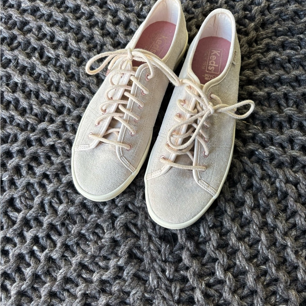 Keds Women's Light Pink Suede Sneakers